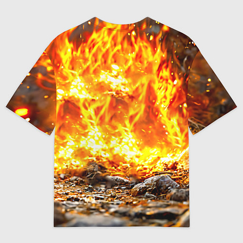 Мужская футболка оверсайз Броненосец в огне / 3D-принт – фото 2