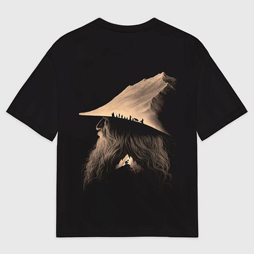 Мужская футболка оверсайз Гэндальф из Властелин колец / 3D-принт – фото 2