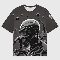 Мужская футболка оверсайз Веном - ядовитая слизь