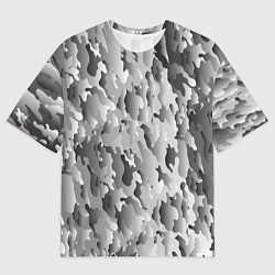 Мужская футболка оверсайз Монохромный камуфляж