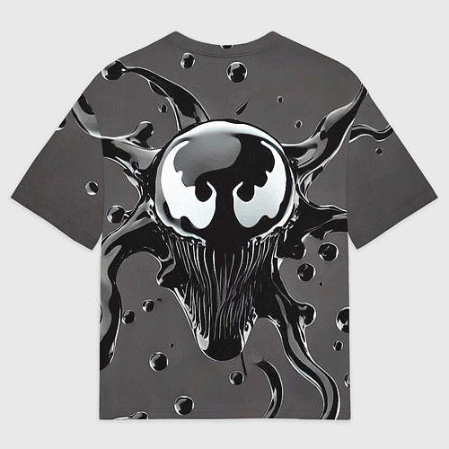 Мужская футболка оверсайз Морда Венома - ядовитая слизь / 3D-принт – фото 2