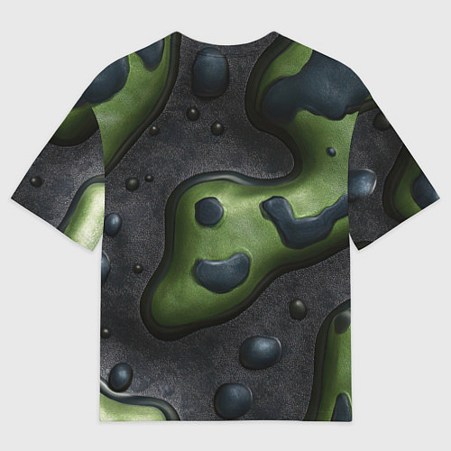 Мужская футболка оверсайз Объемный абстрактный камуфляж / 3D-принт – фото 2
