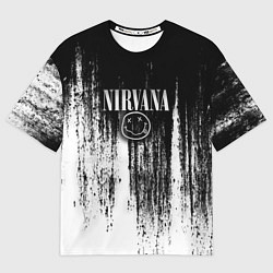 Мужская футболка оверсайз Нирвана потёки грязи