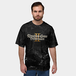 Футболка оверсайз мужская Kingdom Come Deliverance 2 dark logo, цвет: 3D-принт — фото 2