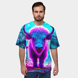 Футболка оверсайз мужская Белый буйвол, цвет: 3D-принт — фото 2