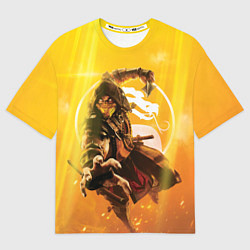 Мужская футболка оверсайз Скорпион - Mortal Kombat