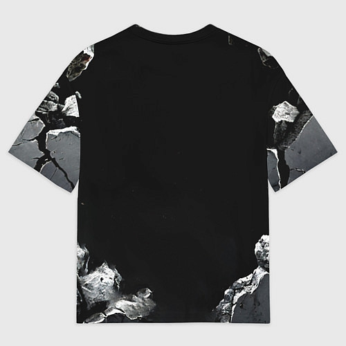 Мужская футболка оверсайз Енот на черном / 3D-принт – фото 2