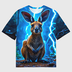 Мужская футболка оверсайз Кенгуру в разрядах молнии