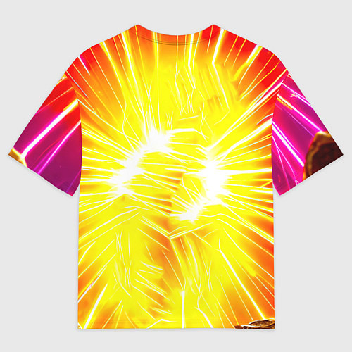 Мужская футболка оверсайз Верблюд в ярких лучах / 3D-принт – фото 2