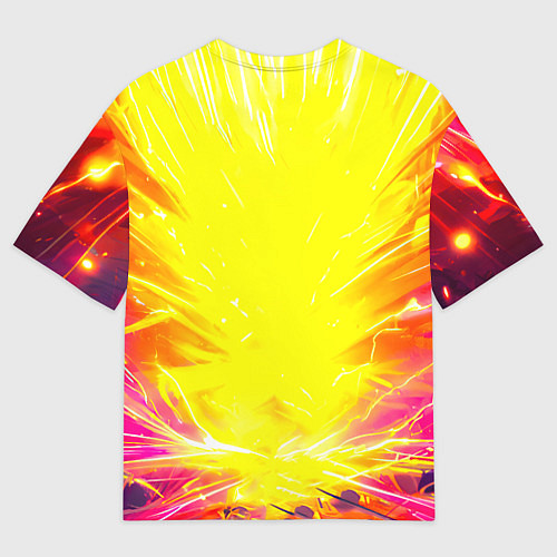 Мужская футболка оверсайз Жирафик в желтых искрах / 3D-принт – фото 2