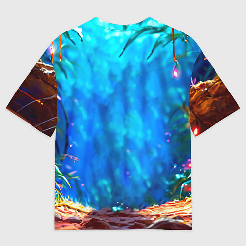 Мужская футболка оверсайз Кенгуру в джунглях / 3D-принт – фото 2