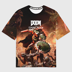 Мужская футболка оверсайз Doom slayer Doom the dark ages
