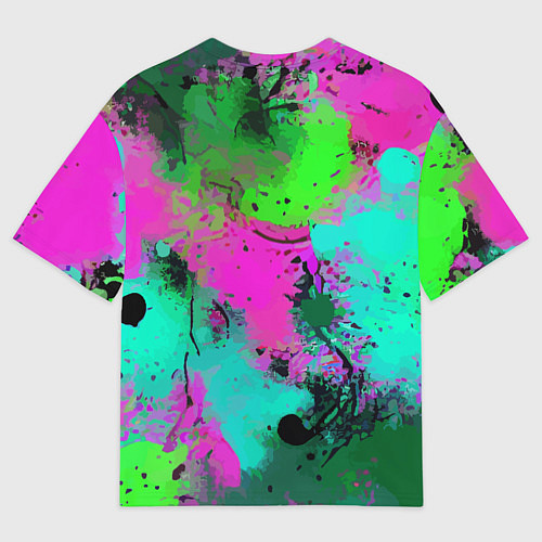 Мужская футболка оверсайз Color impression - abstraction / 3D-принт – фото 2