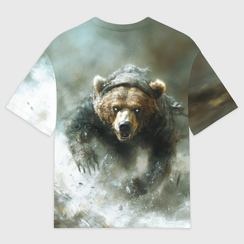 Мужская футболка оверсайз Медвежья доблесть / 3D-принт – фото 2