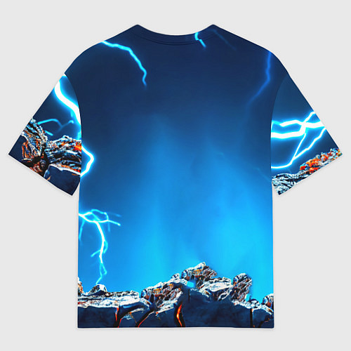 Мужская футболка оверсайз Тукан и молния / 3D-принт – фото 2