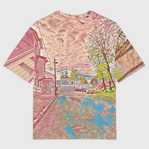 Мужская футболка оверсайз Старый город / 3D-принт – фото 2