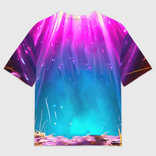 Мужская футболка оверсайз Пеликан в сиянии лучей / 3D-принт – фото 2