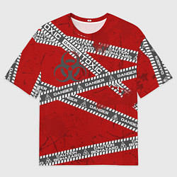 Футболка оверсайз мужская Bio опасность, цвет: 3D-принт