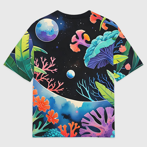 Мужская футболка оверсайз Подводная фантастика / 3D-принт – фото 2