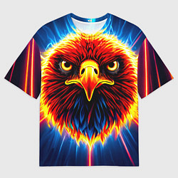 Футболка оверсайз мужская Орел в лучах Атланта Хокс, цвет: 3D-принт