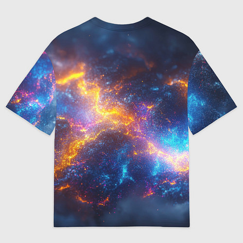 Мужская футболка оверсайз Космическая текстура фон / 3D-принт – фото 2
