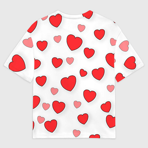 Мужская футболка оверсайз Атмосфера любви / 3D-принт – фото 2