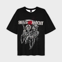 Футболка оверсайз мужская Sons Of Anarchy - death, цвет: 3D-принт