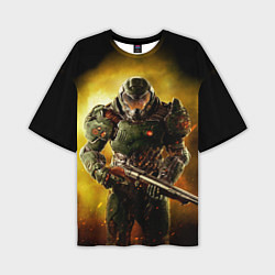 Футболка оверсайз мужская Doom guy slayer, цвет: 3D-принт