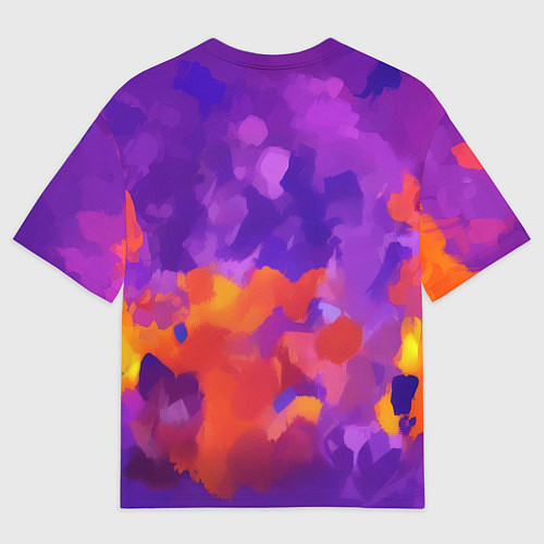 Мужская футболка оверсайз Джокер в розово-желтом пиджаке / 3D-принт – фото 2