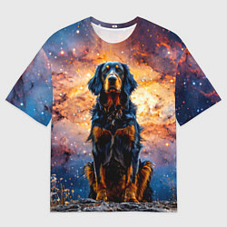 Футболка оверсайз мужская Сеттер в космосе, цвет: 3D-принт