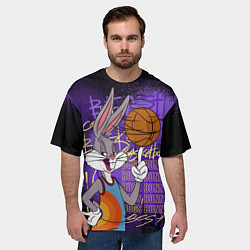 Футболка оверсайз мужская Багз Банни - Looney Tunes, цвет: 3D-принт — фото 2