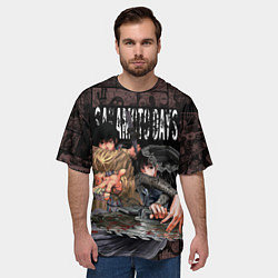 Футболка оверсайз мужская Дни сакамото Нагумо и Осараги, цвет: 3D-принт — фото 2