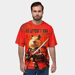 Футболка оверсайз мужская Все дуреют с этих самураев, цвет: 3D-принт — фото 2