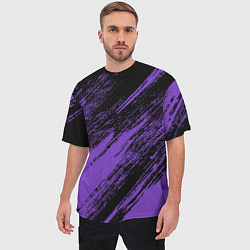 Футболка оверсайз мужская The color is purple and black, цвет: 3D-принт — фото 2