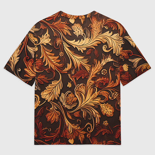 Мужская футболка оверсайз Старый ковер текстура / 3D-принт – фото 2