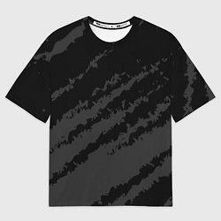 Мужская футболка оверсайз The color is black and gray
