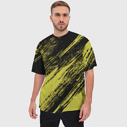 Футболка оверсайз мужская The color is black and yellow, цвет: 3D-принт — фото 2