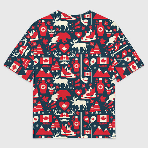 Мужская футболка оверсайз Канада / 3D-принт – фото 2