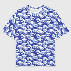 Мужская футболка оверсайз Голубые бриллианты