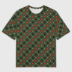 Футболка оверсайз мужская Звёздный хаки, цвет: 3D-принт