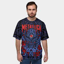 Футболка оверсайз мужская Metallica: octopus, цвет: 3D-принт — фото 2