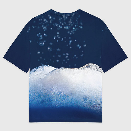 Мужская футболка оверсайз Резиновая уточка в мыльной пене / 3D-принт – фото 2