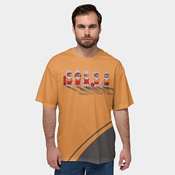 Футболка оверсайз мужская Пять спортивных кроликов, цвет: 3D-принт — фото 2