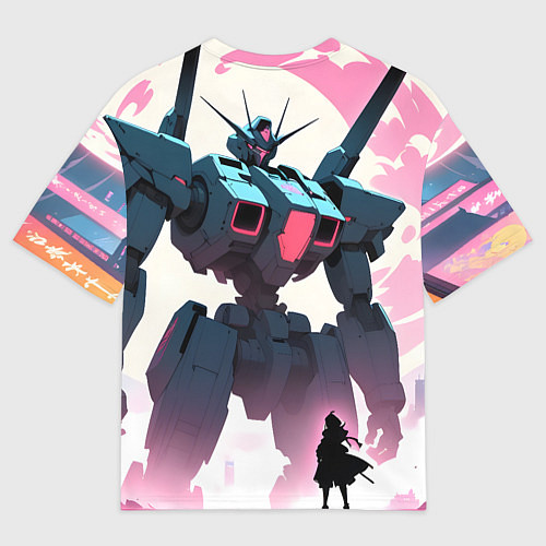 Мужская футболка оверсайз Аниме и роботы / 3D-принт – фото 2