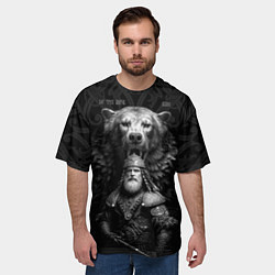 Футболка оверсайз мужская Велес славянский - бог богатырь, цвет: 3D-принт — фото 2