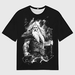 Мужская футболка оверсайз Перун бог громовержец