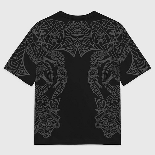 Мужская футболка оверсайз Один в поле воин если он по-русски скроен / 3D-принт – фото 2