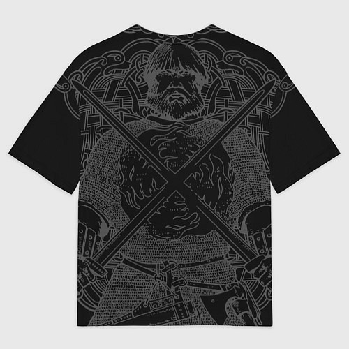 Мужская футболка оверсайз Боевая Русь русский богатырь / 3D-принт – фото 2
