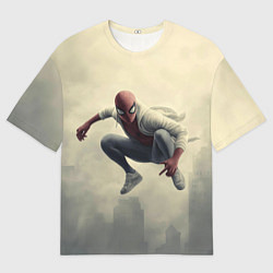 Мужская футболка оверсайз Человек паук в прыжке