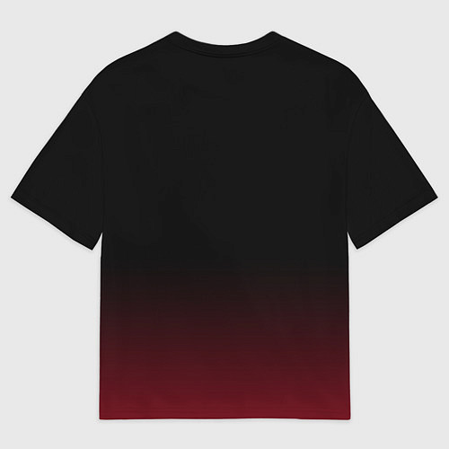 Мужская футболка оверсайз Metallica - fire skull / 3D-принт – фото 2